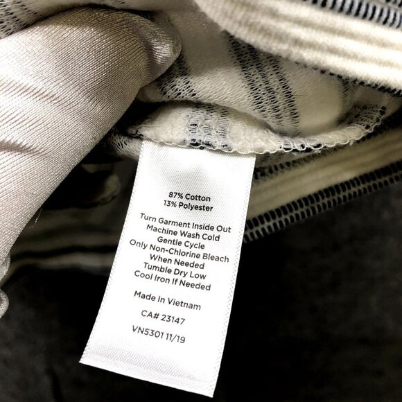 Talbots Textured Knit Top Womens XS Balloon Sleeve White Blue Striped Nautical - Picture 7 of 9